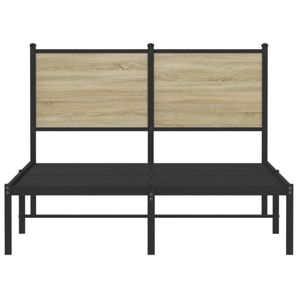 vidaXL Sengeramme i metall uten madrass sonoma eik 120x200 cm
