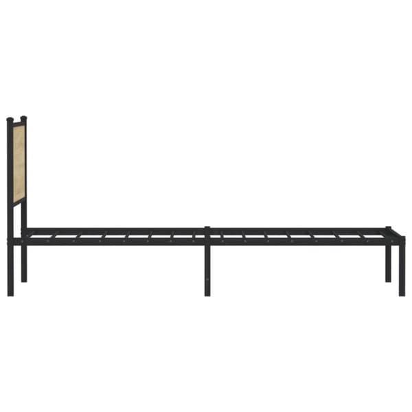 vidaXL Sengeramme i metall uten madrass sonoma eik 90x200 cm