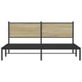 Miniatyrbilde 6 av 11: vidaXL Sengeramme i metall uten madrass sonoma eik 180x200 cm