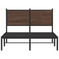 Miniatyrbilde 6 av 11: vidaXL Sengeramme i metall uten madrass brun eik 120x190 cm