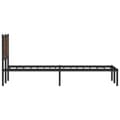 Miniatyrbilde 7 av 11: vidaXL Sengeramme i metall uten madrass brun eik 120x190 cm