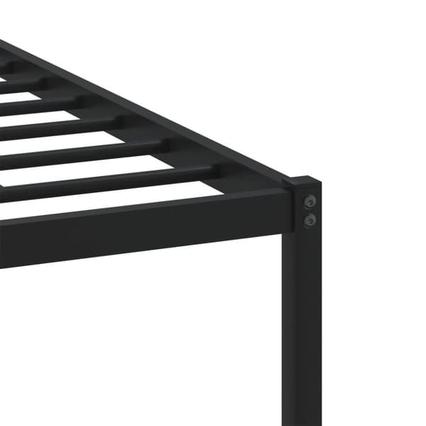 vidaXL Sengeramme i metall uten madrass brun eik 120x190 cm