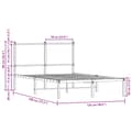 Miniatyrbilde 11 av 11: vidaXL Sengeramme i metall uten madrass brun eik 120x190 cm