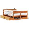 Miniatyrbilde 1 av 11: vidaXL Sengeramme uten madrass voksbrun 120x200 cm heltre furu