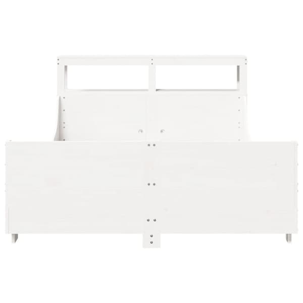 vidaXL Sengeramme uten madrass hvit 150x200 cm heltre furu