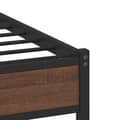 Miniatyrbilde 9 av 11: vidaXL Sengeramme i metall uten madrass brun eik 90x190 cm