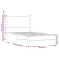 Miniatyrbilde 11 av 11: vidaXL Sengeramme i metall uten madrass brun eik 90x190 cm