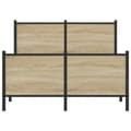 Miniatyrbilde 6 av 11: vidaXL Sengeramme i metall uten madrass sonoma eik 120x200 cm