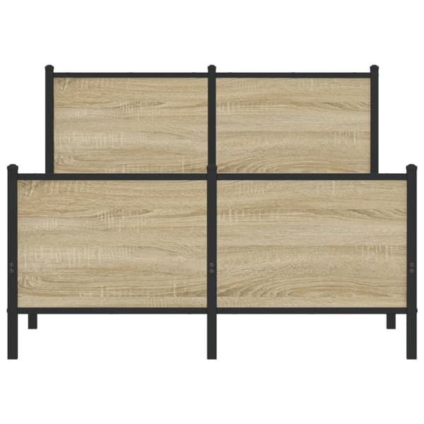 vidaXL Sengeramme i metall uten madrass sonoma eik 120x200 cm