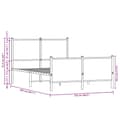 Miniatyrbilde 11 av 11: vidaXL Sengeramme i metall uten madrass sonoma eik 120x200 cm