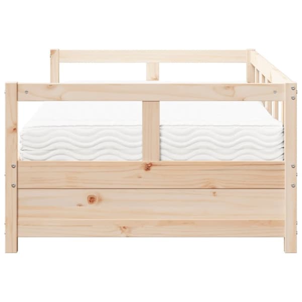 vidaXL daybed med madras 90x200 cm massivt fyrretræ