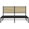 Miniatyrbillede 6 af 11: vidaXL sengeramme uden madras 140x190 cm metal sonoma-eg