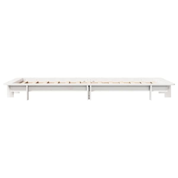 vidaXL sengeramme uden madras 90x190 cm massivt fyrretræ hvid