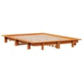 Miniatyrbilde 7 av 10: vidaXL Sengeramme uten madrass voksbrun 140x190 cm heltre furu