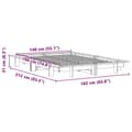 Miniatyrbilde 10 av 10: vidaXL Sengeramme uten madrass voksbrun 140x190 cm heltre furu