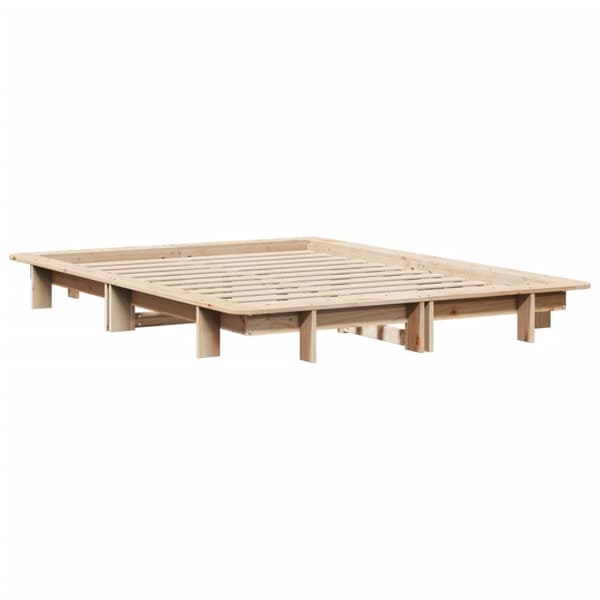 vidaXL Sengeramme uten madrass 150x200 cm heltre furu