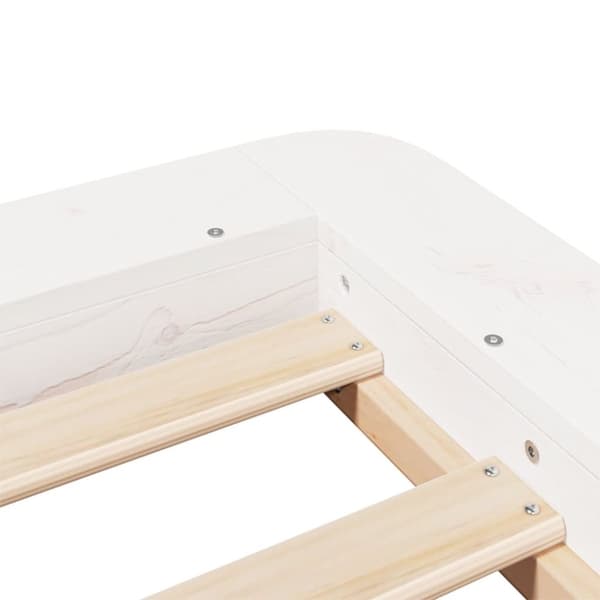 vidaXL Sängram utan madrass vit 90x190 cm massiv furu
