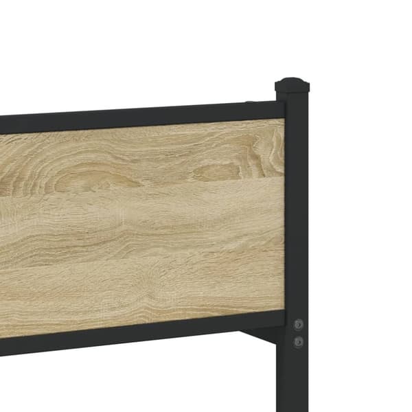 vidaXL Sengeramme i metall uten madrass sonoma eik 100x200 cm