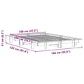 Miniatyrbilde 10 av 10: vidaXL Sengeramme uten madrass hvit 120x200 cm heltre furu