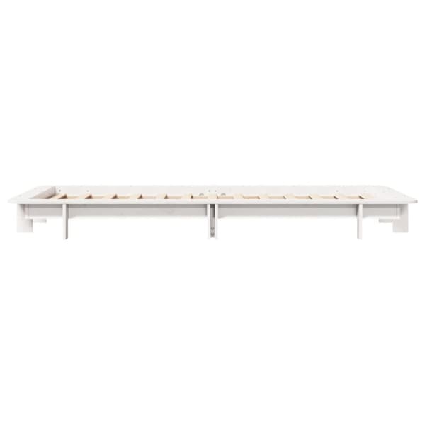 vidaXL Sengeramme uten madrass hvit 100x200 cm heltre furu