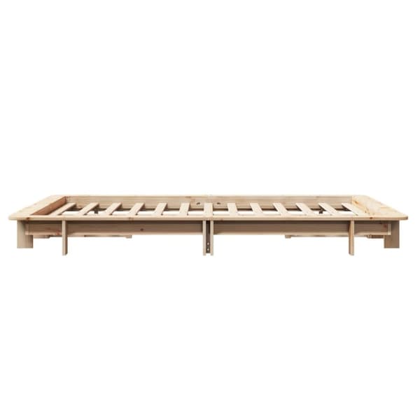 vidaXL sengeramme uden madras 135x190 cm massivt fyrretræ hvid