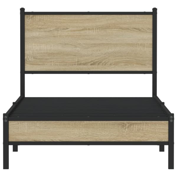 vidaXL sengeramme uden madras 80x200 cm metal sonoma-eg