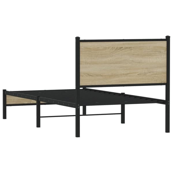 vidaXL sengeramme uden madras 80x200 cm metal sonoma-eg
