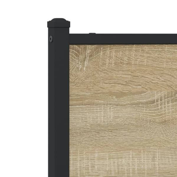 vidaXL sengeramme uden madras 80x200 cm metal sonoma-eg