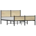 Pikkukuva 5 / 11: vidaXL Metallinen sängynrunko ilman patjaa Sonoma-tammi 140x190 cm