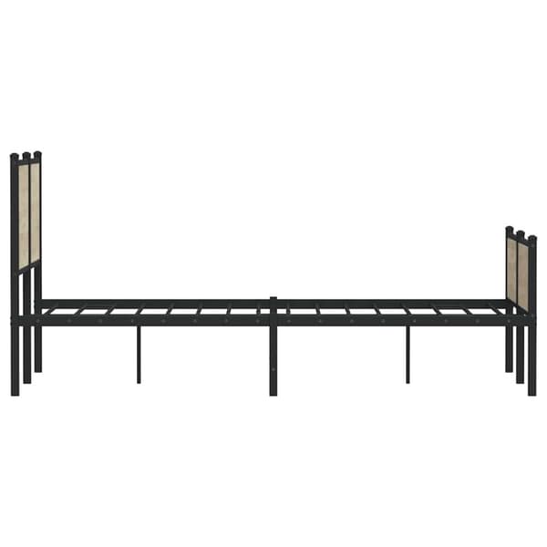 vidaXL Metallinen sängynrunko ilman patjaa Sonoma-tammi 140x190 cm
