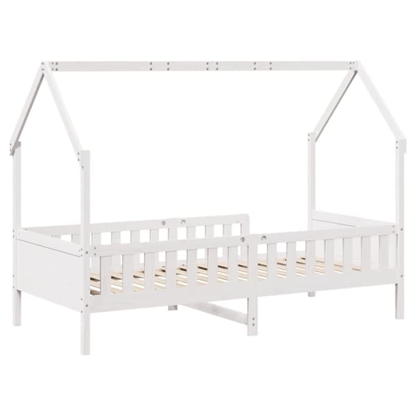 vidaXL sengeramme til husseng 90x200 cm massivt fyrretræ hvid