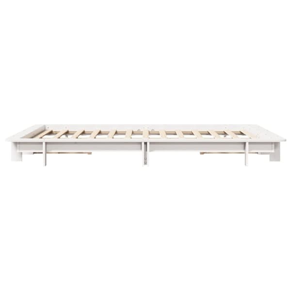 vidaXL Sengeramme uten madrass hvit 140x190 cm heltre furu