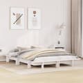 Miniatyrbilde 2 av 10: vidaXL Sengeramme uten madrass hvit 140x190 cm heltre furu