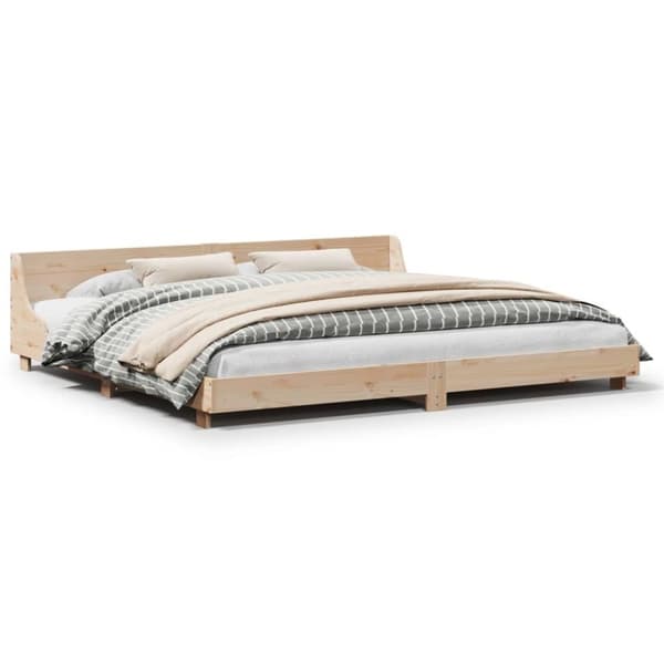 vidaXL Sengeramme uten madrass 180x200 cm heltre furu