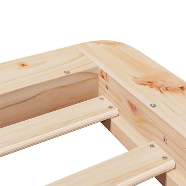 vidaXL Sängram utan madrass 90x200 cm massiv furu