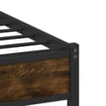 Miniatyrbilde 9 av 11: vidaXL Sengeramme i metall uten madrass røkt eik 75x190 cm