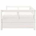 Miniatyrbilde 5 av 11: vidaXL Dagseng med madrass hvit 80x200 cm heltre furu