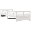 Miniatyrbilde 6 av 11: vidaXL Dagseng med madrass hvit 80x200 cm heltre furu