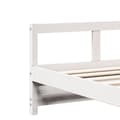 Miniatyrbilde 7 av 11: vidaXL Dagseng med madrass hvit 80x200 cm heltre furu