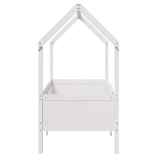 vidaXL Barnesengeramme hvit 80x160 cm heltre furu