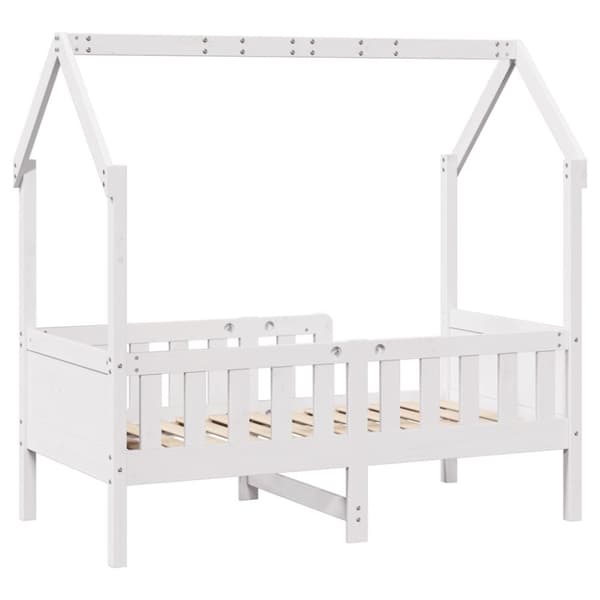 vidaXL Barnesengeramme hvit 80x160 cm heltre furu