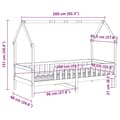 Miniatyrbillede 10 af 10: vidaXL sengeramme til husseng 90x200 cm massivt fyrretræ