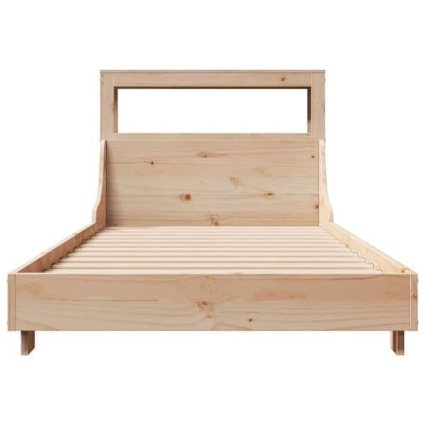 vidaXL Sängynrunko ilman patjaa 90x200 cm täysi mänty