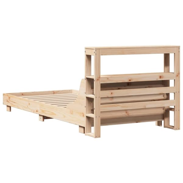 vidaXL Sängynrunko ilman patjaa 90x200 cm täysi mänty