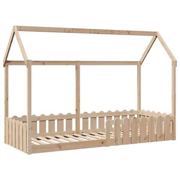 vidaXL Lasten talo sängynrunko 80x200 cm täysi mänty