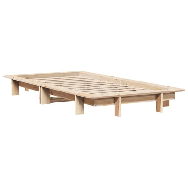 vidaXL Sängynrunko ilman patjaa 100x200 cm täysi mänty