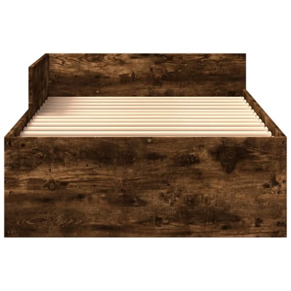 vidaXL Sängynrunko ilman patjaa savutammi 75x190 cm tekninen puu