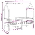 Miniatyrbillede 10 af 10: vidaXL sengeramme til husseng 70x140 cm massivt fyrretræ gyldenbrun