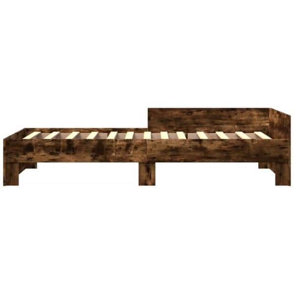 vidaXL Sängram rökfärgad ek 90x200 cm konstruerad trä