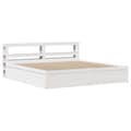Miniatyrbilde 3 av 11: vidaXL Sengeramme med hodegavl hvit 180x200 cm heltre furu